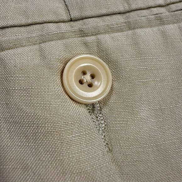 Vintage Polo Ralph Lauren Linen Silk Trousers Beige Pants 36x30 - Picture 11 of 11